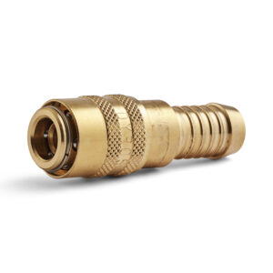 Dyros-Kupplung Serie 10 mit Schlauchanschluß 1/2" mit Ventil mit roter Hülse
