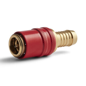 Dyros-Kupplung Serie 90 mit Schlauchanschluß 1/2" mit Ventil mit roter Hülse