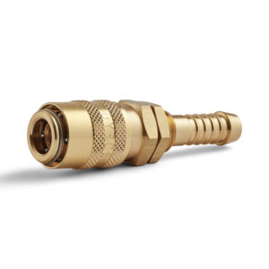 Dyros-Kupplung Serie 10 mit AG 1/4" und Schlauchanschluß 3/8"mit Ventil