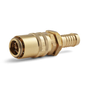 Dyros-Kupplung Serie 90 mit AG 1/2" und Schlauchanschluß 1/2"mit Ventil