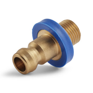 Dyros-Kupplungsnippel Serie 6 mit AG G3/8", blauer Dichtung und Innensechskant