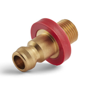 Dyros-Kupplungsnippel Serie 6 mit AG G3/8", roter Dichtung und Innensechskant