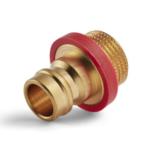 Dyros-Kupplungsnippel Serie 90 mit AG G 1/4", roter Dichtung und Innensechskant