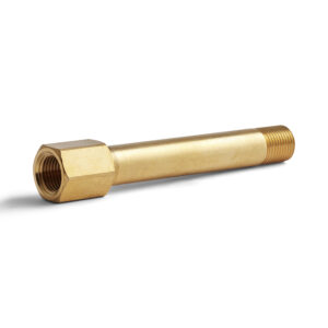Dyros Schlauchnippel L = 100 mm mit BSP 1/8" extern