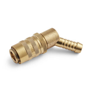 45° Dyros-Sicherheitskupplung Serie 10 mit 3/8" Schlauchanschluß mit Ventil