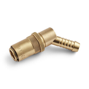 45° Dyros-Sicherheitskupplung Serie 30 mit 3/8" Schlauchanschluß mit Ventil