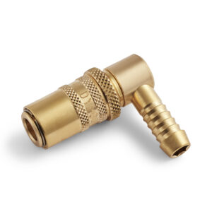 90° Dyros-Sicherheitskupplung Serie 6 mit 3/8" Schlauchanschluß mit Ventil