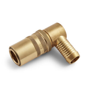 90° Dyros-Sicherheitskupplung Serie 80 mit 3/4" Schlauchanschluß mit Ventil