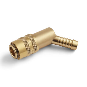 45° Dyros-Kupplung Serie 10 mit 1/4" Schlauchanschluß mit Ventil