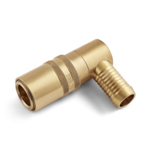 90° Dyros-Kupplung Serie 80 mit 3/4" Schlauchanschluß mit Ventil