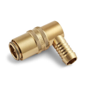 90° Dyros-Kupplung Serie 90 mit Schlauchanschluß 1/2" mit Ventil